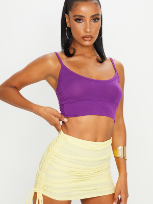 Violet Jersey Elasticated Bralet