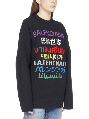 Balenciaga Languages Intarsia Sweater