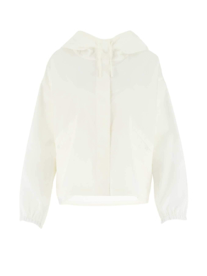 Jil Sander Logo Printed Hooded Jacket