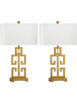 Greek Key Table Lamp (set Of 2) - Safavieh