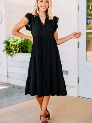 Make It Your Own Black Tiered Dress