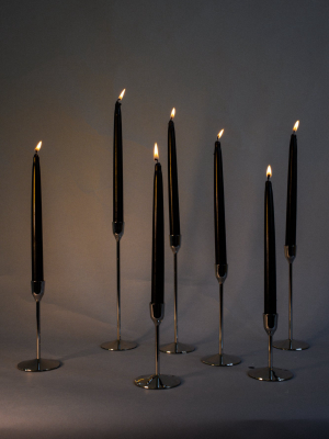 Set Of Seven Candlesticks, Nickel