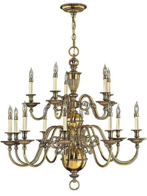 Cambridge Chandelier Burnished Brass