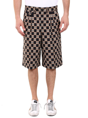 Burberry Chequer Jacquard Tailored Shorts