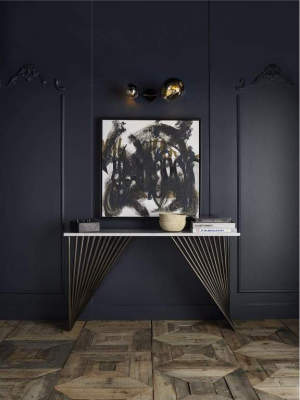 Alchemy Living Urbain Bangkok Console Table - White And Bronze