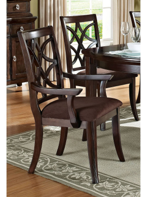 Set Of 2 Keenan Side Dining Chair Dark Walnut - Acme Furniture