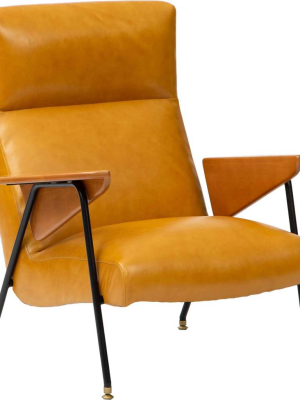 Amelia Leather Chair, Everest Glow