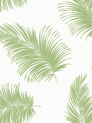 Tossed Palm Peel-and-stick Wallpaper In Summer Fern From The Luxe Haven Collection By Lillian August