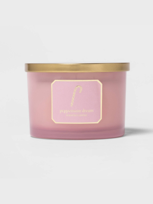 15oz Glass Jar Candle Candy Cane Pink - Threshold™