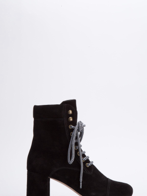 Miu Miu Lace-up Ankle Boots