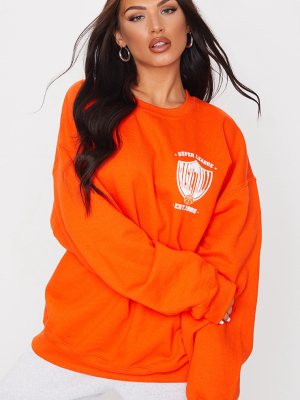 Orange Super League Varsity Sweatshirt