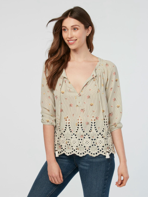 Annalise Eyelet Hem Top