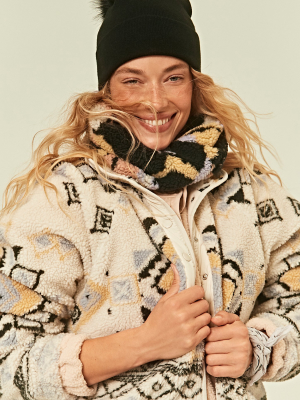 Printed Hit The Slopes Fleece Jacket