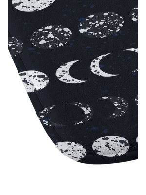 Zoe Wodarz Under The Moon Memory Foam Bath Mat Black/white - Deny Designs