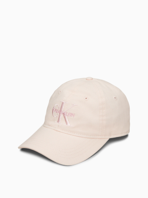 Brushed Twill Monogram Logo Hat