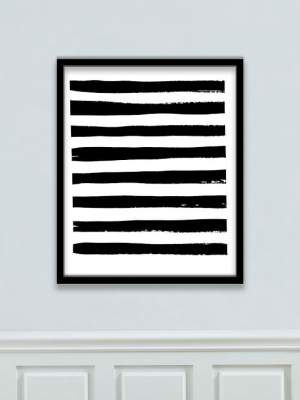 The Arts Capsule Framed Print - Black & White Stroke 7