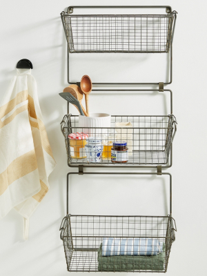 Three-tier Basket Wall Storage