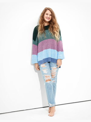 Ae Oversized Dreamspun Crew Neck Sweater