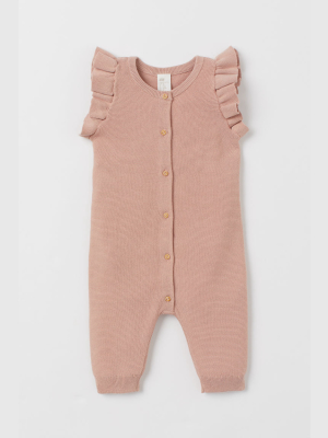 Knit Cotton Romper Suit