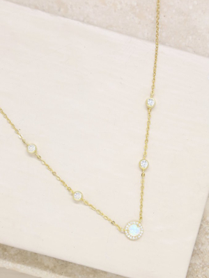 Olivia Opal And Crystal Necklace