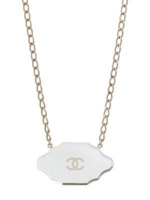 Chanel Mirror Plaque Necklace