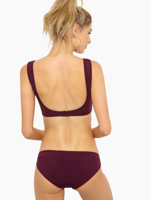 Naomi Low Rise Bikini Bottom - Port Purple