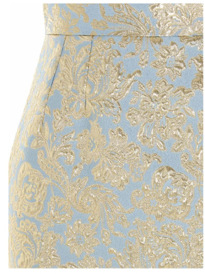 Dolce & Gabbana Lamé Jacquard Short Skirt