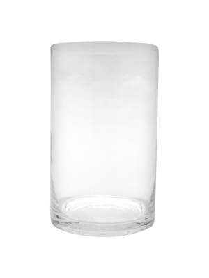 10"x6" Glass Cylinder Vase - Diamond Star