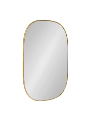 24" X 36" Caskill Capsule Framed Wall Mirror Gold - Kate And Laurel