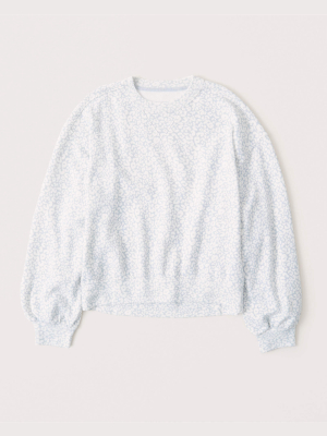 High-low Pattern Crew Sweatshirt