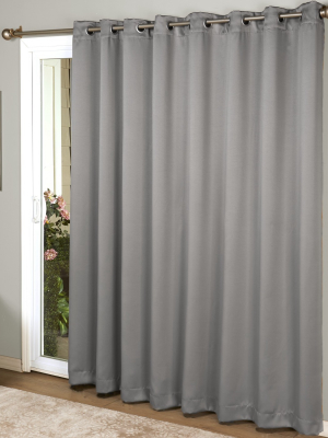 Lakeside Individual Room Darkening Panel Curtain For Indoors - Charcoal