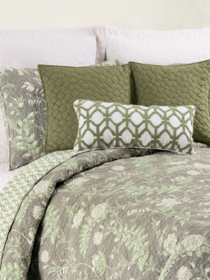 C&f Home Solomon`s Seal Floral Quilt Mini Set