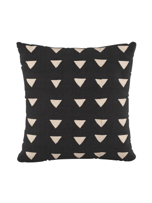 Triangle Square Throw Pillow Black/white - Cloth & Company