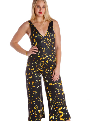 The Perignon Playgirl | Gold Confetti Jumpsuit