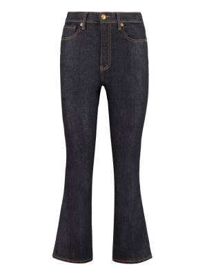 Tory Burch Cropped Boot-cut Jeans