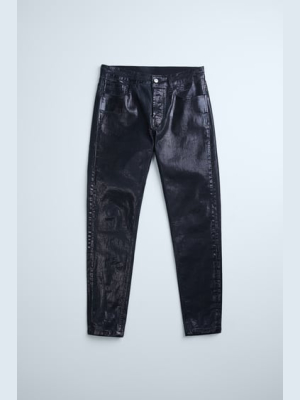 Metallic Effect Skinny Jeans