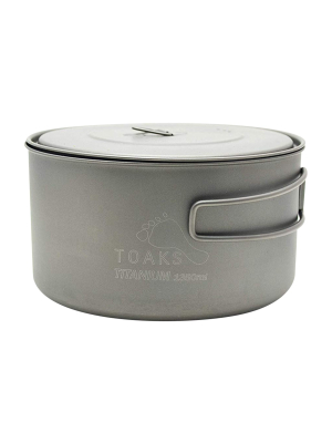 Toaks Titanium 1350ml Outdoor Camping Cook Pot Pot-1350