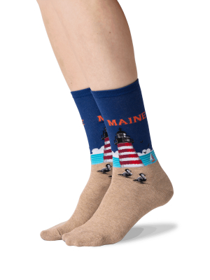 Women's Maine Crew Socks