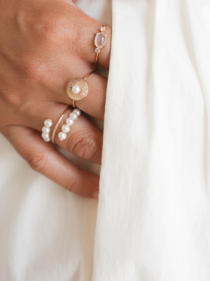 Baby Pearl Spiral Ring