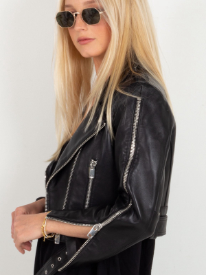 Ida Leather Jacket - Black