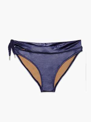 Holi Glamour Mid Rise Bikini Bottom - Royal Blue