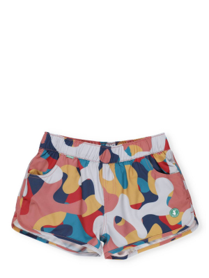 Save The Duck Kids Abstract Print Swim Shorts