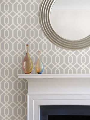 Trellis Grey Montauk Wallpaper From The Essentials Collection By Brewster Home Fashions