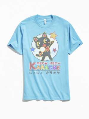 Meow Meow Karaoke Cat Tee