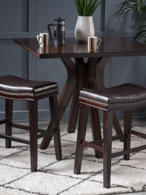 Set Of 2 26" Anston Saddle Counter Height Barstool - Christopher Knight Home