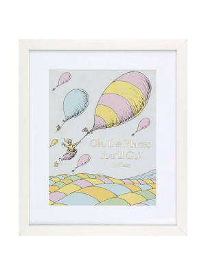 12"x14" Dr. Seuss Oh The Places You'll Go Framed Print Wall Art