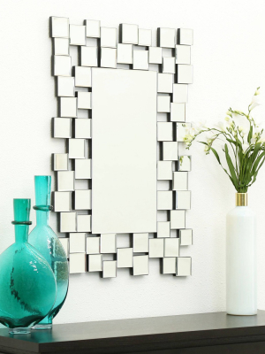 Eliza Rectangle Wall Mirror Silver - Abbyson Living