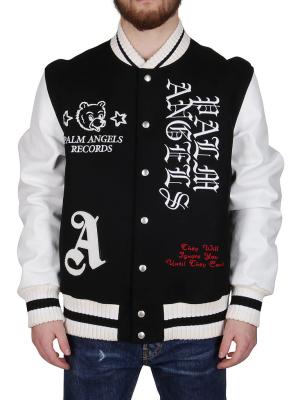 Palm Angels Burning Head Varsity Jacket