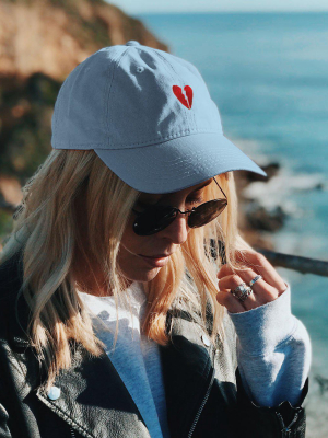 Broken Heart Embroidered Womens Dad Hat