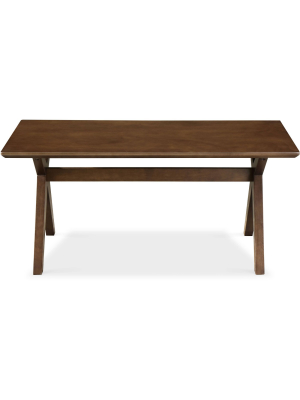 Lukas Wood Coffee Table Brown - Adore Decor